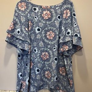 Blue Flowered Loft Shirt